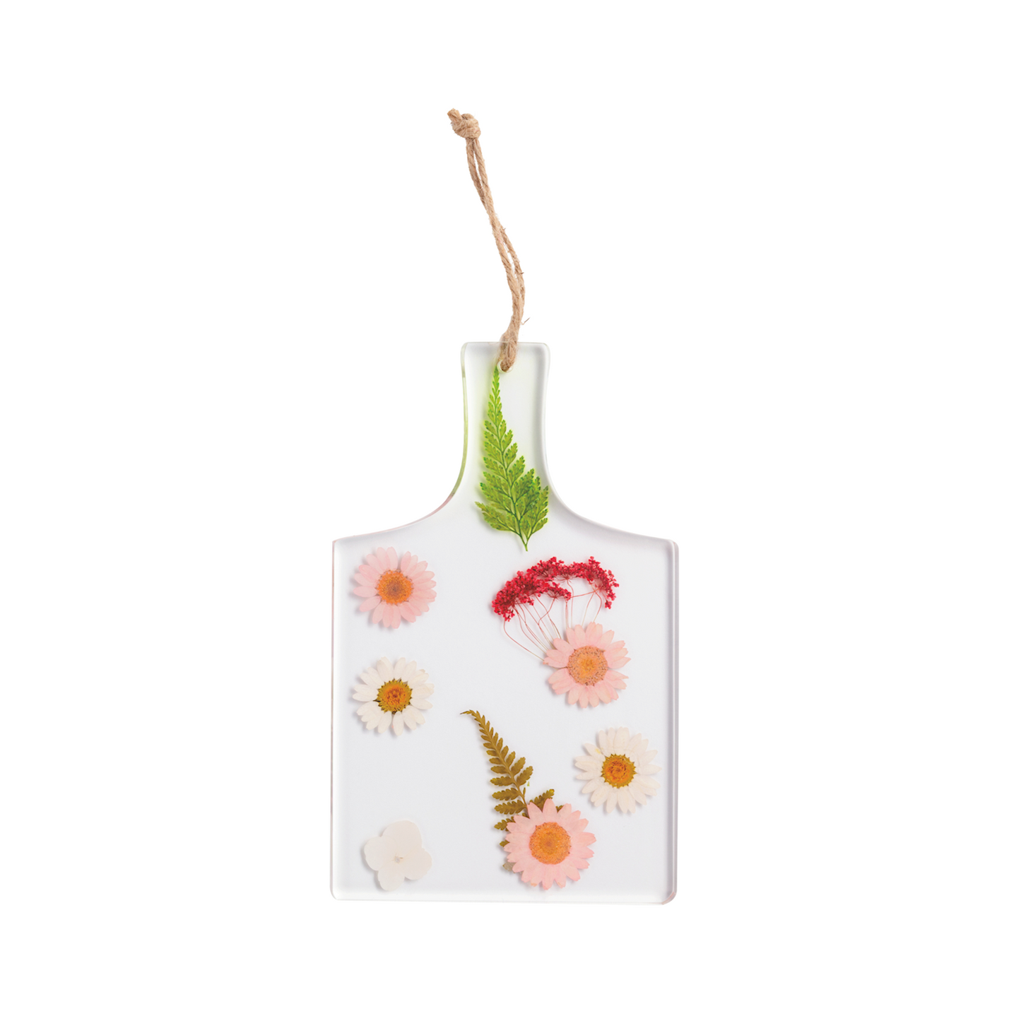 Green Pressed Flower Resin Board