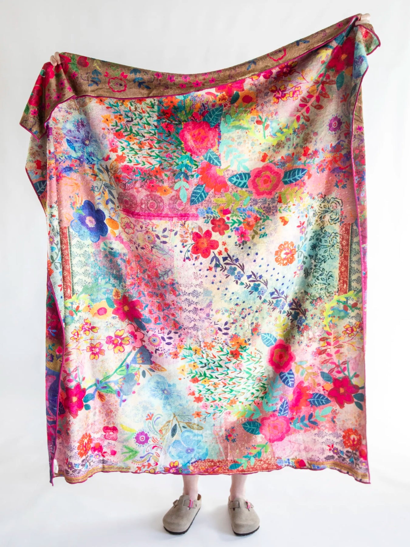 “Jewel Border” Reversible Throw