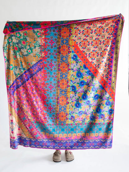 “Bright Patchwork” Reversible Throw