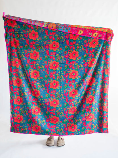 “Bright Patchwork” Reversible Throw