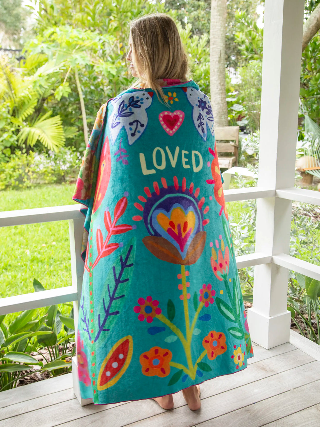 Teal Loved Cozy Blanket