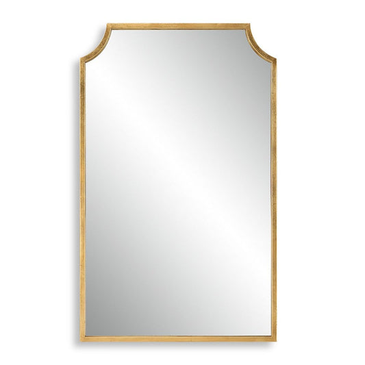 Rectangular Curved Corner Gold Mirror Uttermost W00558