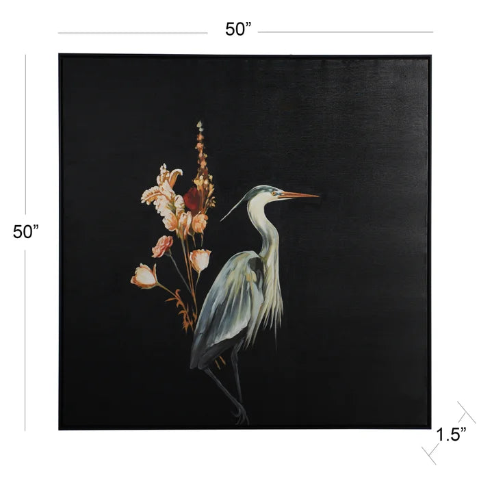 Crane w Flowers WI34248