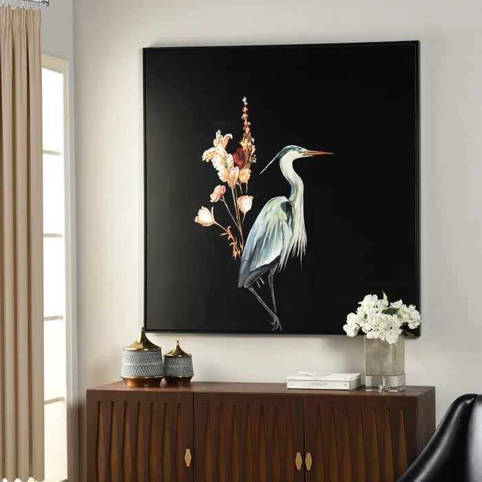 Crane w Flowers WI34248
