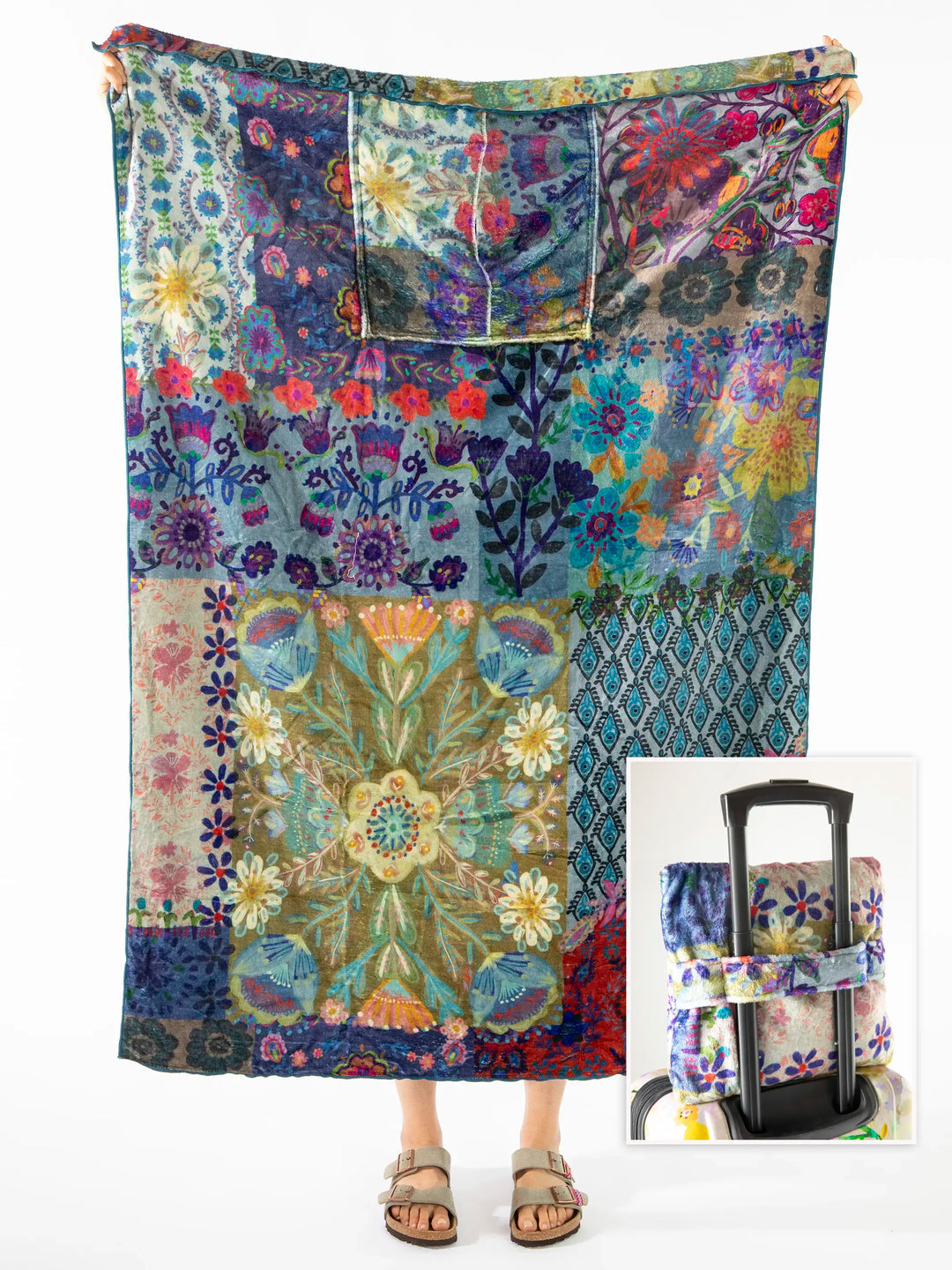 Double Sided Travel Pillow Blanket
