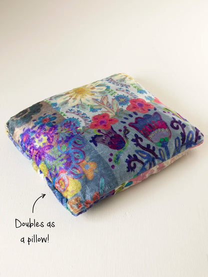 Double Sided Travel Pillow Blanket