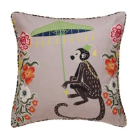Dawn Foley- Blush Pink Monkey Pillow