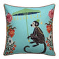 Dawn Foley Blue Monkey Pillow