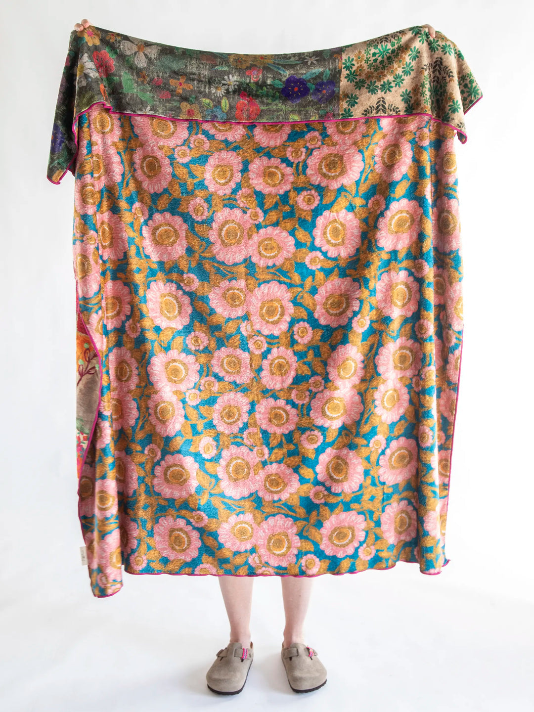 “Patch Work Be Happy” Reversible Throw