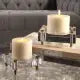 CLAIRE CRYSTAL BLOCK CANDLEHOLDERS S/2