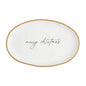 Merry Christmas Gold Bead Platter