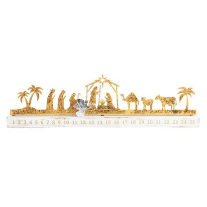 Gold Nativity Countdown Calendar