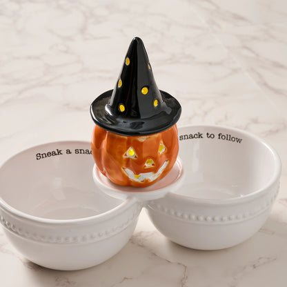 Light Up Witch Jack-O-Lantern Sitter