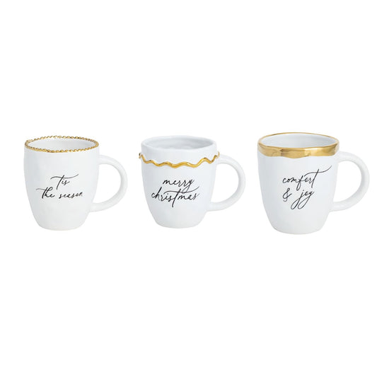 Merry Christmas Gold Edge Mug