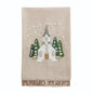 Church White Christmas Embroidered Towel