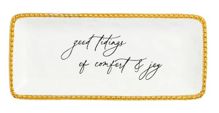 Good Tidings Gold Edge Sentiment Tray