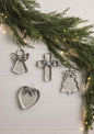 Tree Metal Heart Glass Ornament