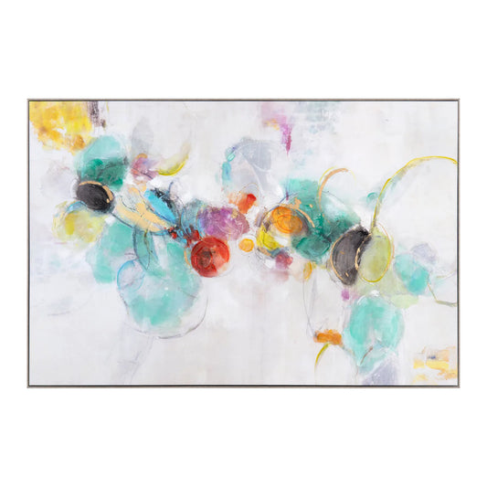 Vibrant Rings Framed Canvas