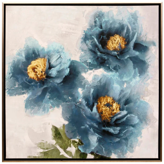 Blue Bloom II, Framed Canvas