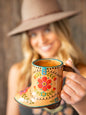 Folk Art Boot Mug- Live Happy