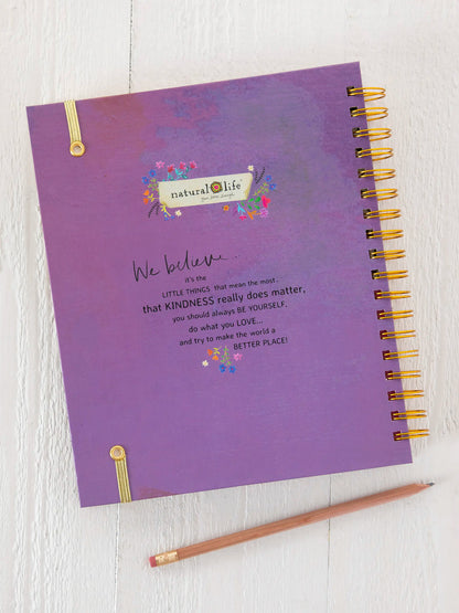 17 Month Planner- Lilac Folk Flower