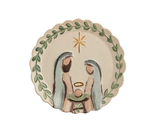 Nativity Round Platter