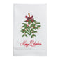Mistletoe Christmas Embroidered Towel