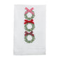 Wreath Christmas Embroidered Towel
