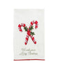 Candy Cane Christmas Pom Printed Towel