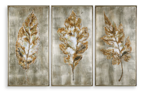 Champagne Leaves Wall Art