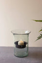 ORIGINAL GLASS CANDLE CYLINDER W RUSTIC INSERT - SMALL: Clear / Glass/Metal / 7"d x 11"t