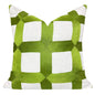 Green Embroidered Lattice Pillow