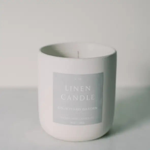 Courtyard Garden Linen Soy Candle