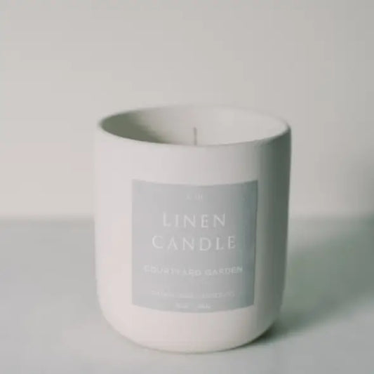Courtyard Garden Linen Soy Candle