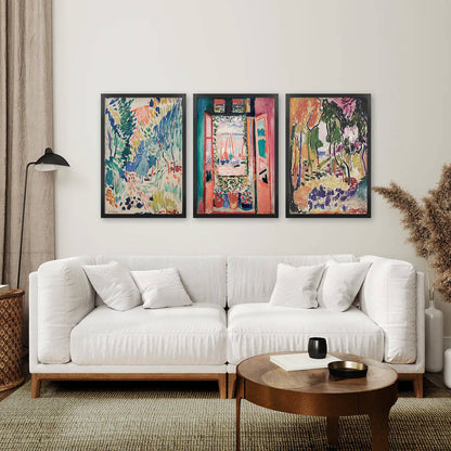 Henri Matisse Abstract Painting Wall Art Print: 16x20 inches / Thin Wood Frame - no mat