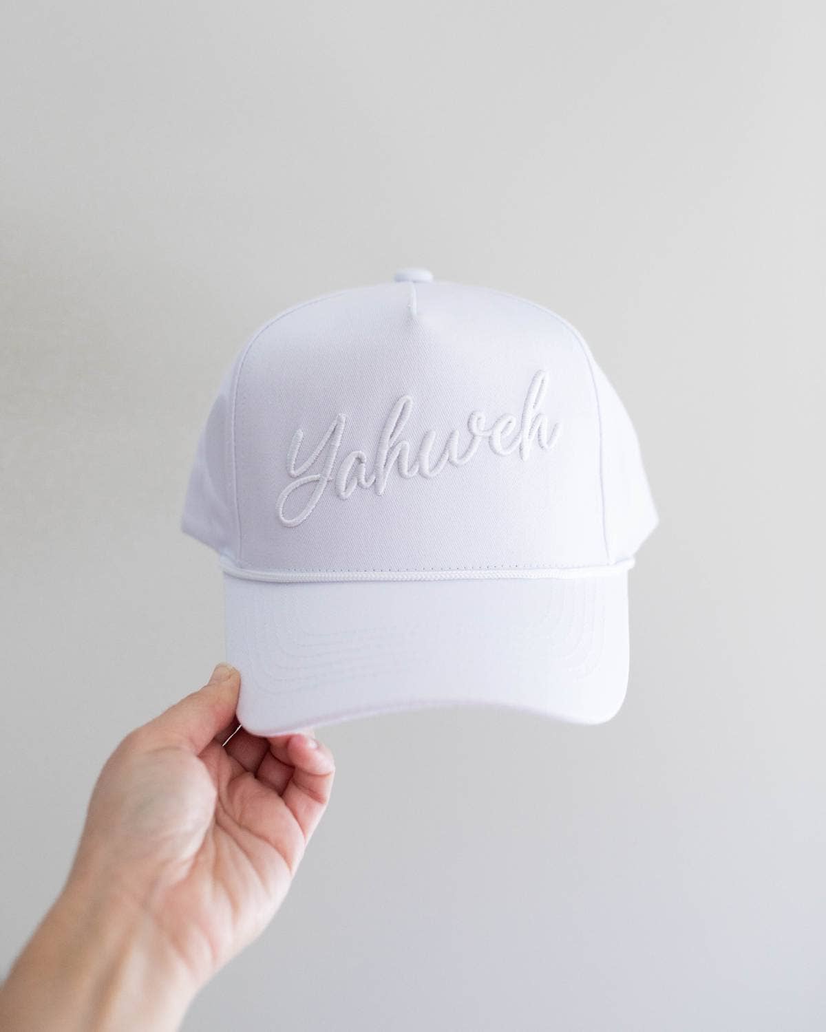 Yahweh Unisex Christian Trucker Hat: Tan & Brown