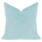 22" Spa Blue Velvet Pillow