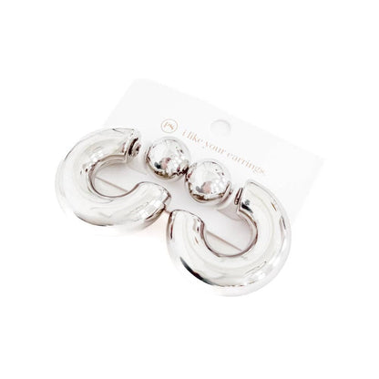 Caroline Reversible Hoop Earrings - WATERPROOF: Gold