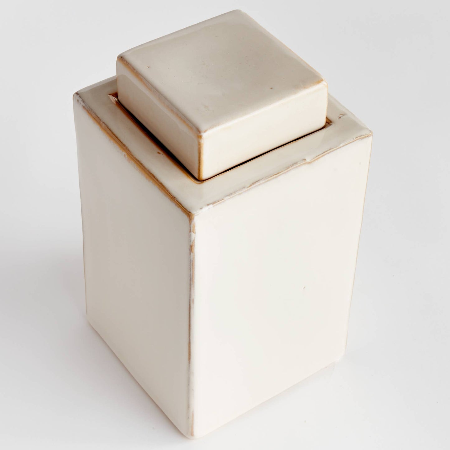 Ophelia Jar Large, White: Cream