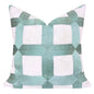 Blue Embroidered Lattice Pillow