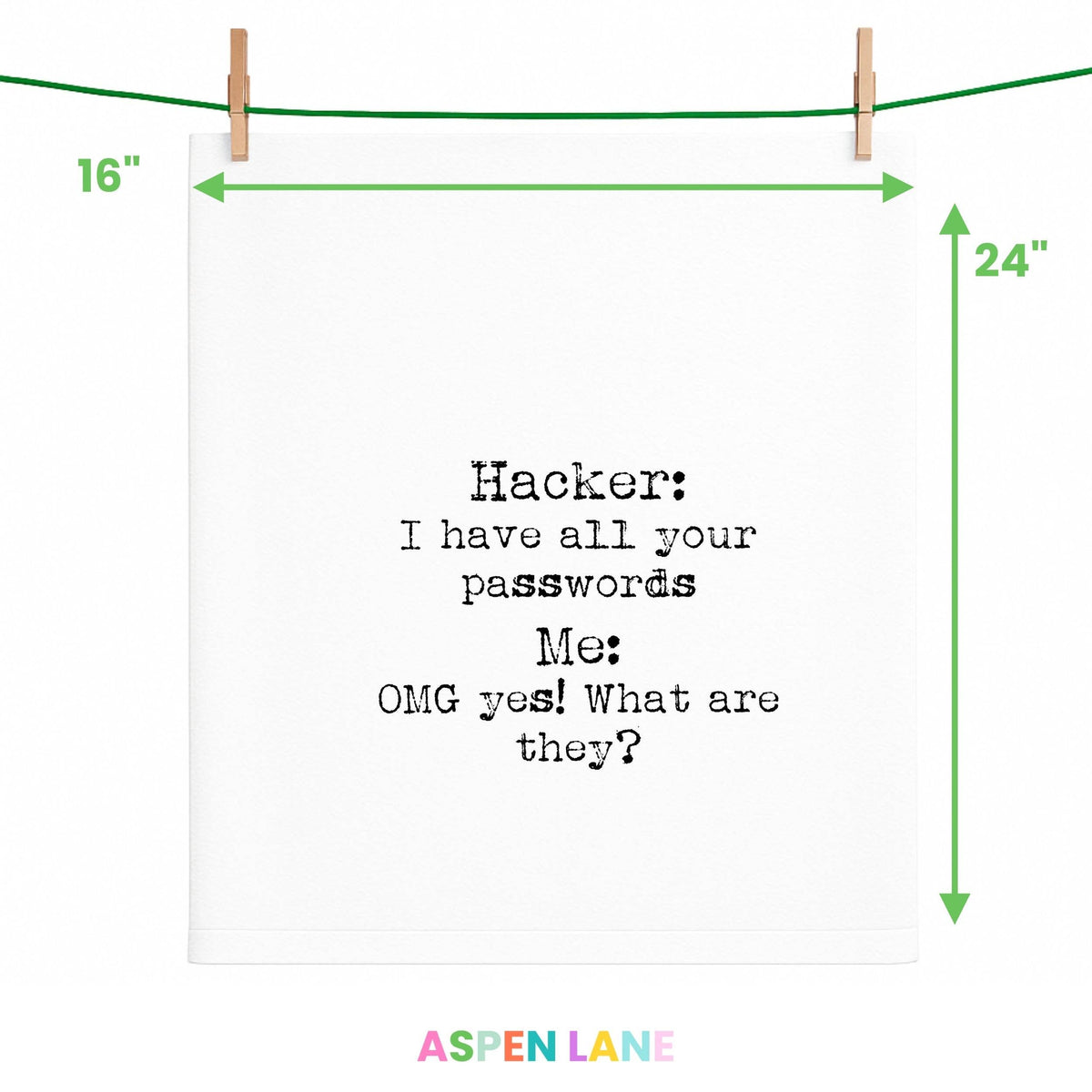 Hacker/Password Funny Gift Towel