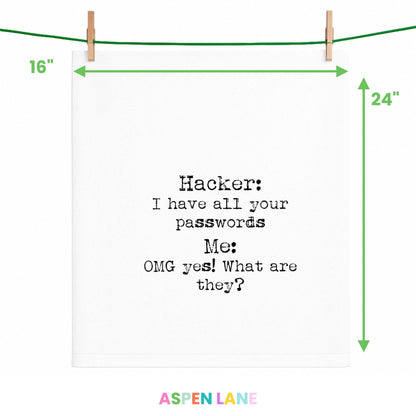 Hacker/Password Funny Gift Towel