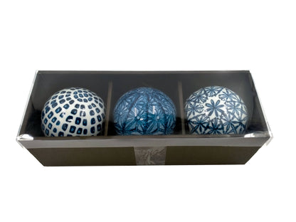 Ceramic Chinoiserie Vase Filler Ball Home Decor (Set of 3): Style 1