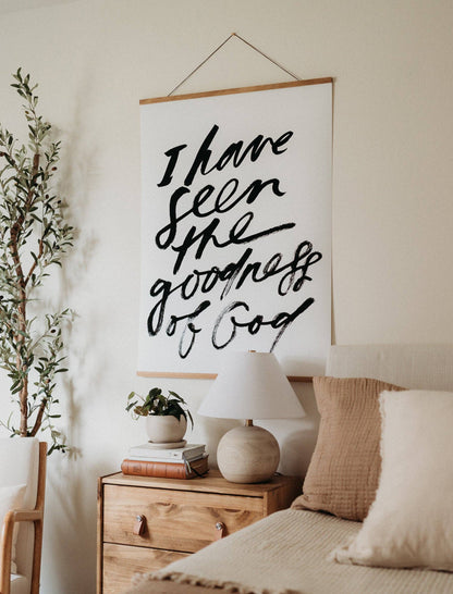 Large Poster: I have seen..: With Banner Wood / Cotton Canvas