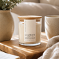Glorify | Orchid Blooms & Sea Salt | 9 oz. Soy Candle: Natural Wood Lid