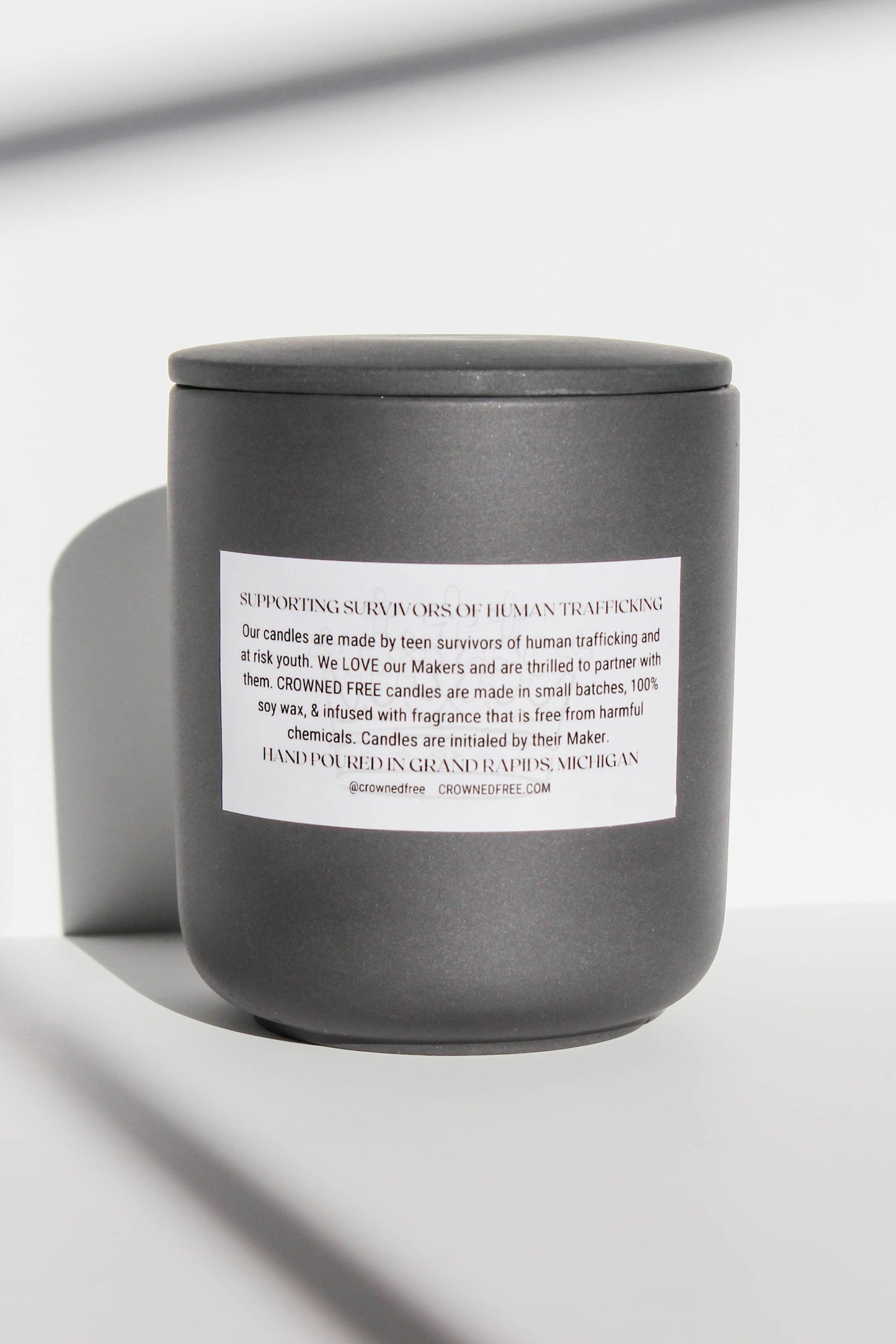 Walk With Me Candle, 10 oz Black - Made By Survivors