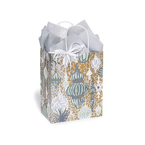 Ornamental Elegance Christmas Paper Gift Bags: 200 Pack / Vogue 16x6x12"