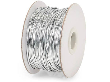 Metallic Tie Cord Ribbon: Metallic Silver / 1 Pack / 1/16”x100 yards