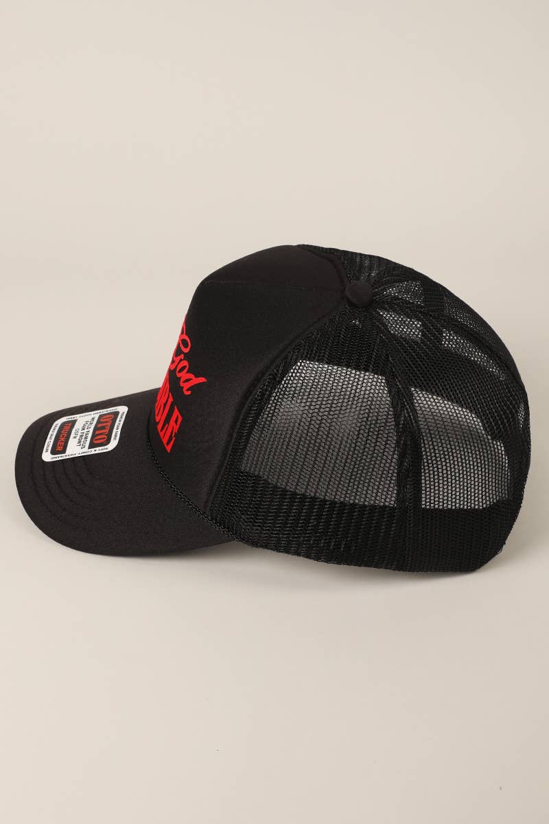 With God All Possible Mesh Back Foam Trucker: TAN / One Size