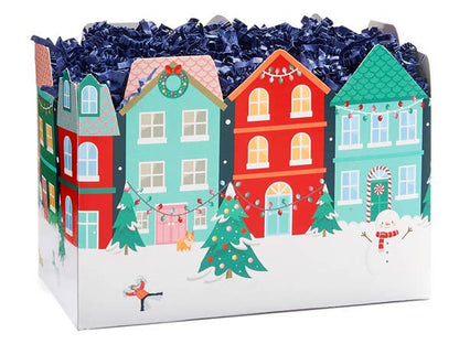 Christmas Gift Basket Boxes: Evergreen Christmas / 6 Pack / Large 10.25x6x7.5"